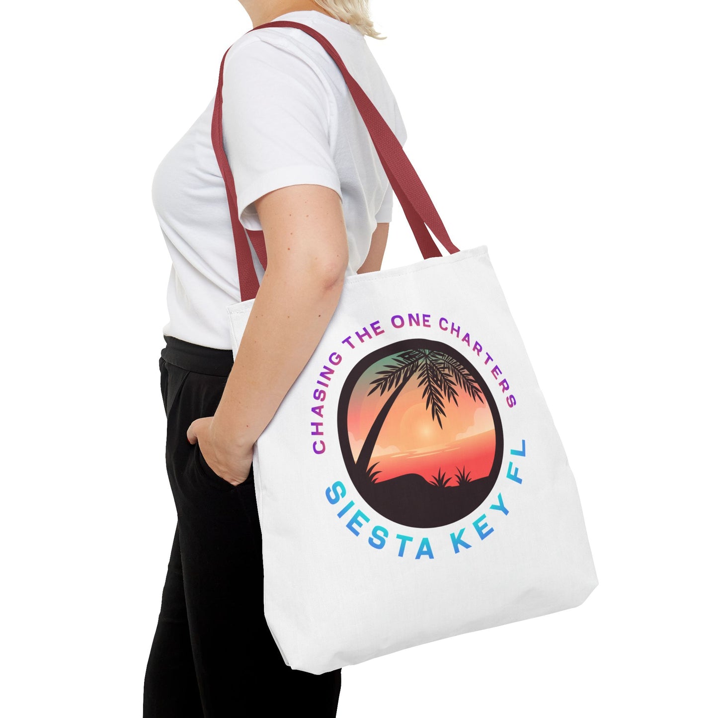 Beach Bag, Siesta Key Sunsets Tote Bag, Travel Tote, Gift for Beach Lovers, Vacation Essential, AOP Design
