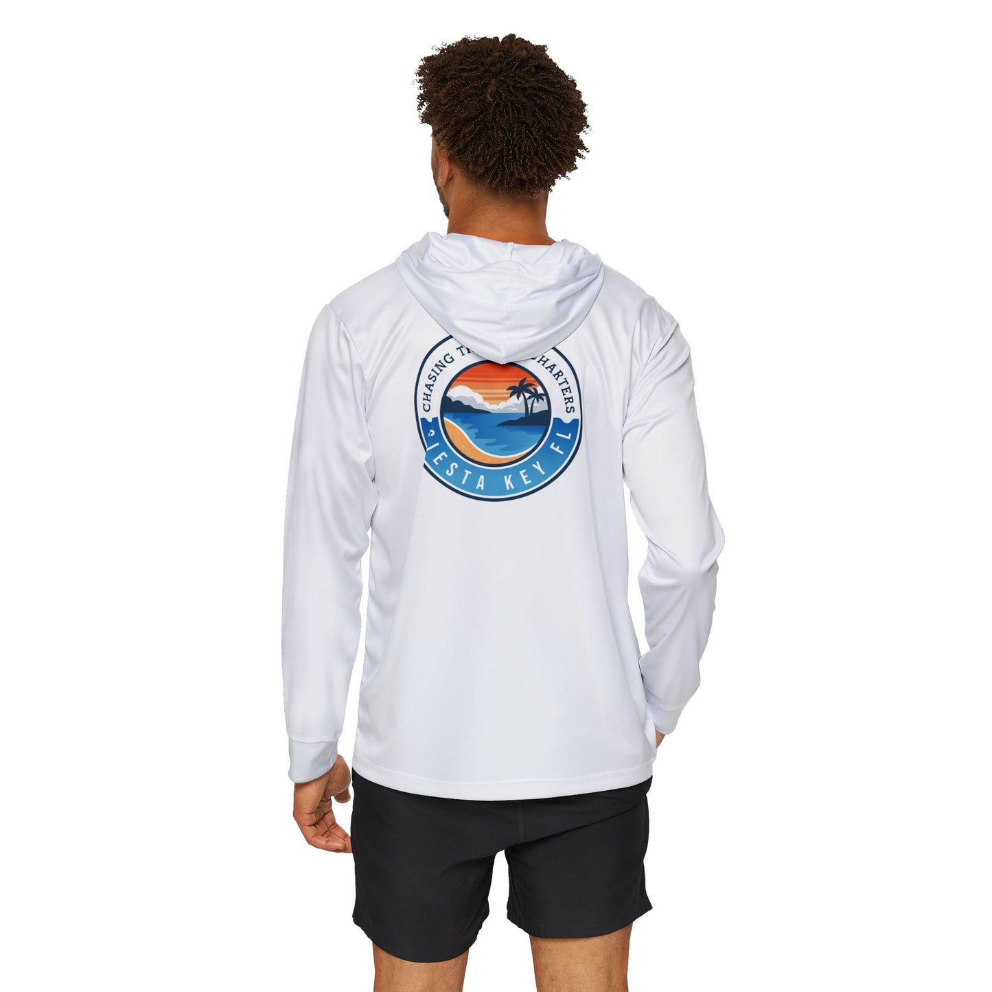 Men's Sports Hoodie, UPF +50 sun protection for outdoor use Men's Sports Warmup Hoodie with Tropical Vibe, Summer Beachwear, Activewear for Men, Vacation Apparel, Gift for Him