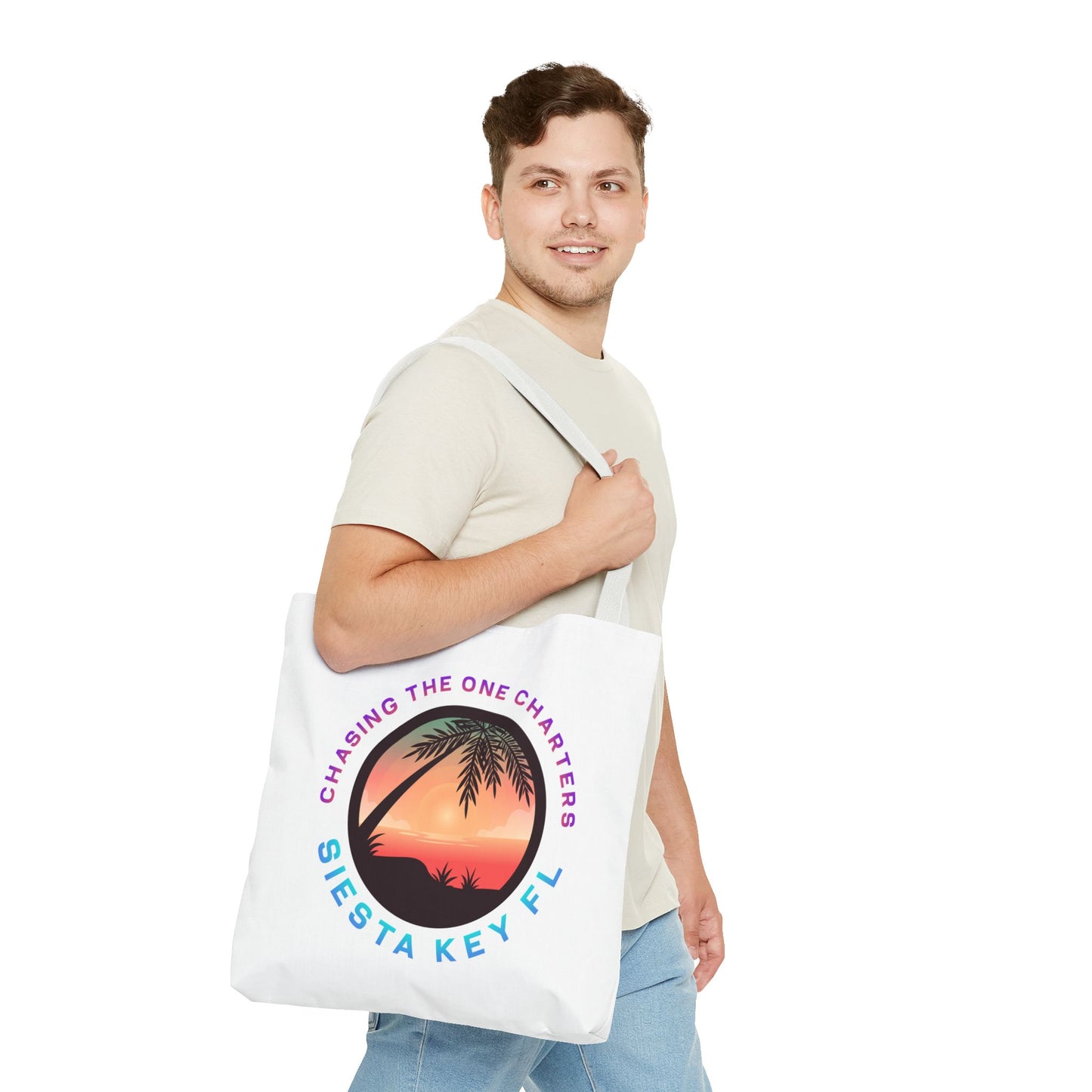 Beach Bag, Siesta Key Sunsets Tote Bag, Travel Tote, Gift for Beach Lovers, Vacation Essential, AOP Design