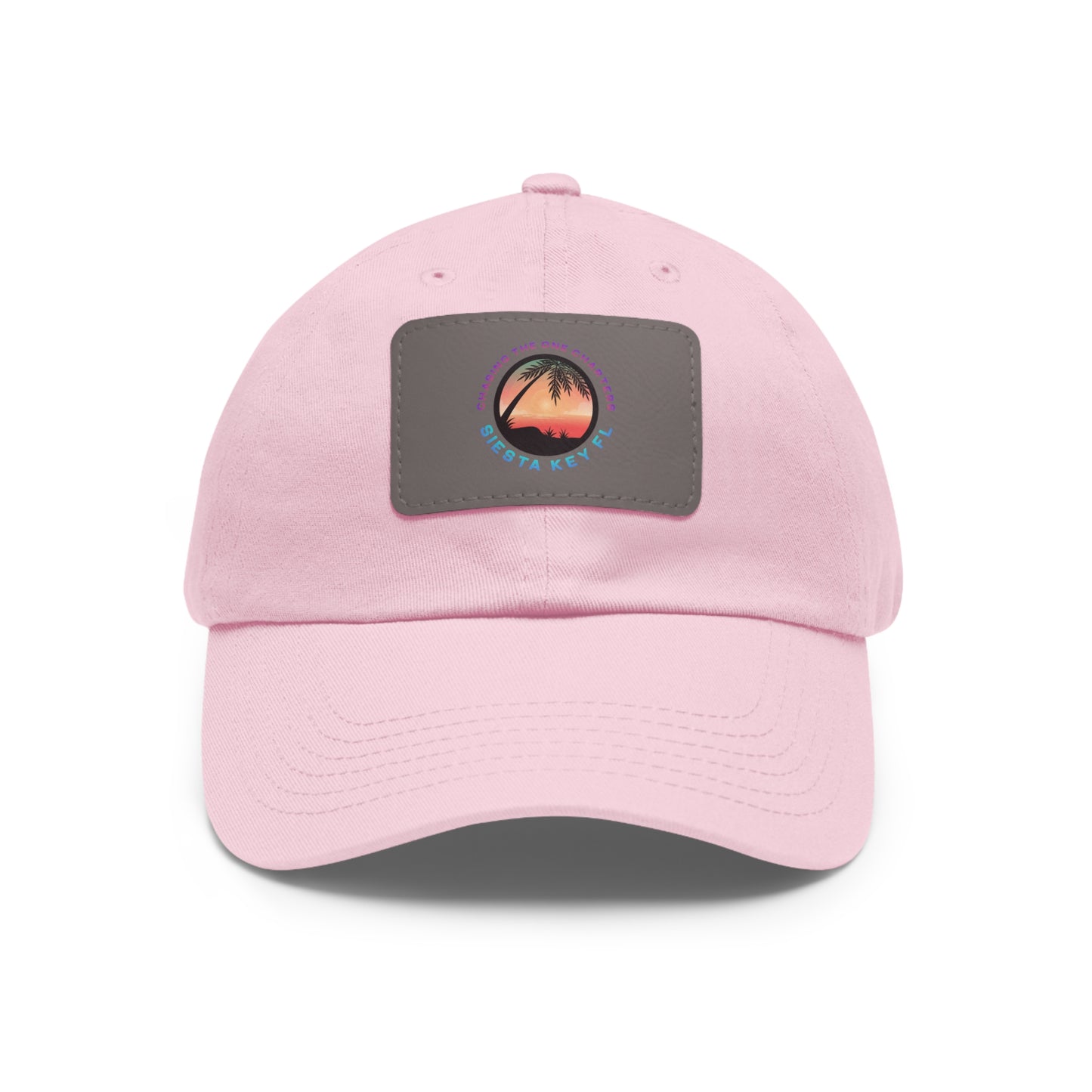 Beach Vibes Hat, Leather Patch Hat - Beachwear Gift, Outdoor Casual Cap, Vacation Accessory, Quality Relaxed Fit