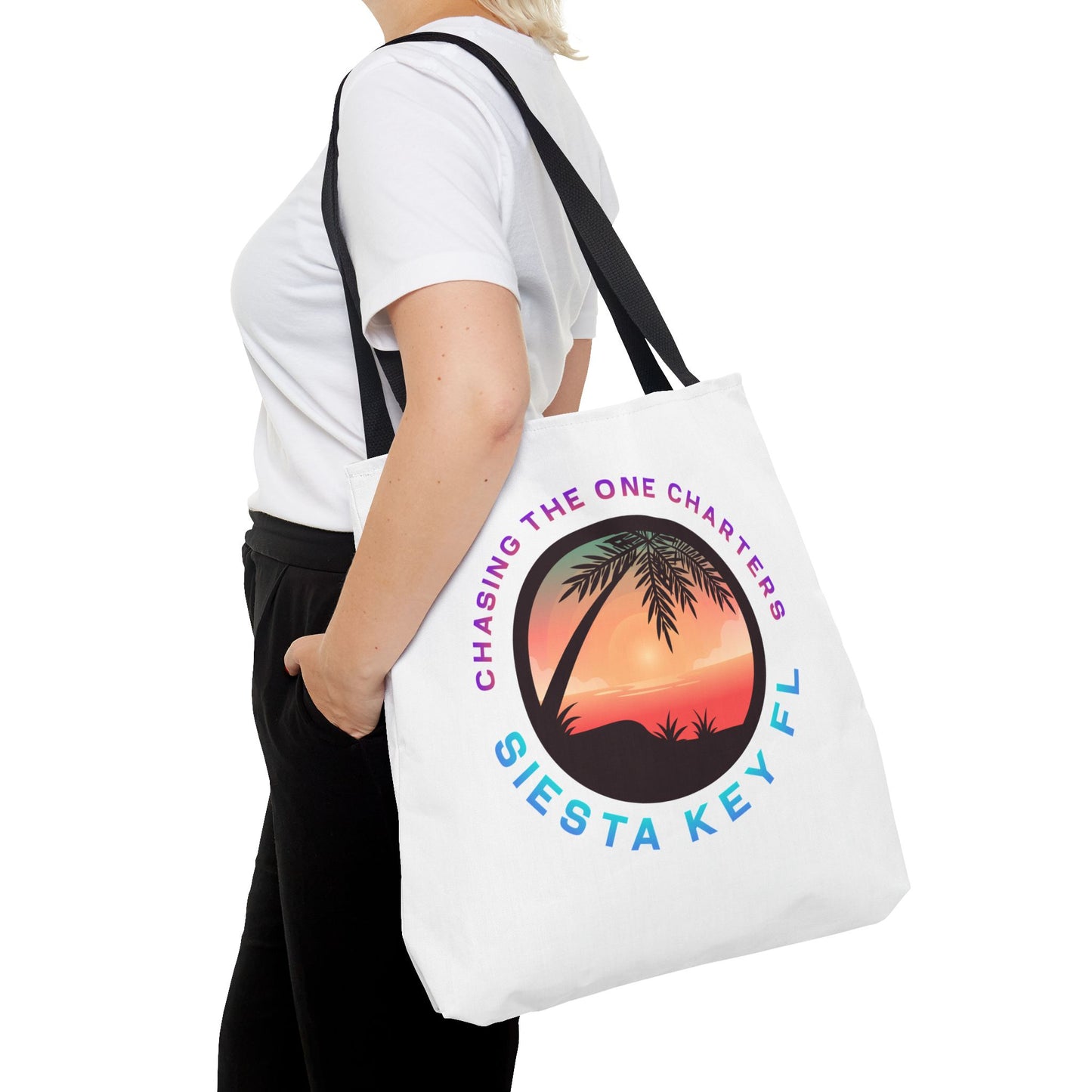 Beach Bag, Siesta Key Sunsets Tote Bag, Travel Tote, Gift for Beach Lovers, Vacation Essential, AOP Design