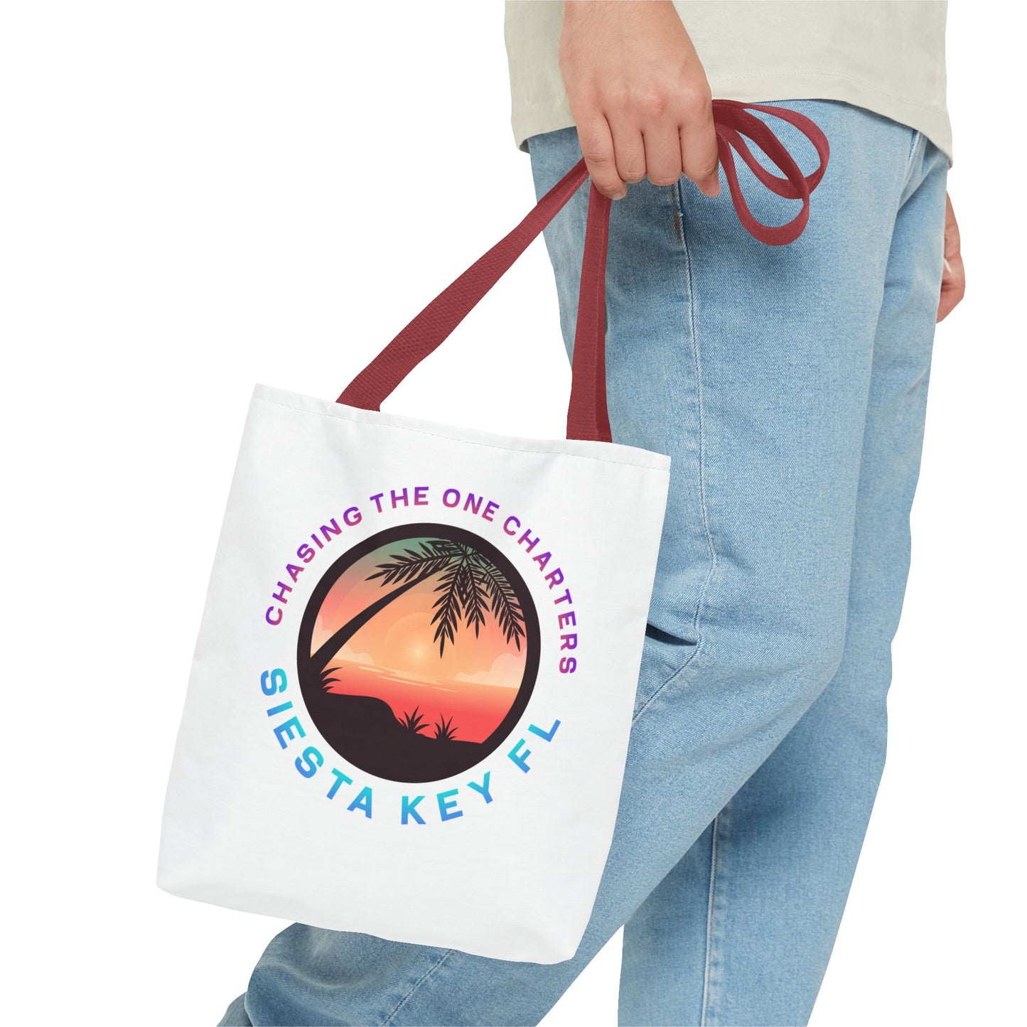 Beach Bag, Siesta Key Sunsets Tote Bag, Travel Tote, Gift for Beach Lovers, Vacation Essential, AOP Design