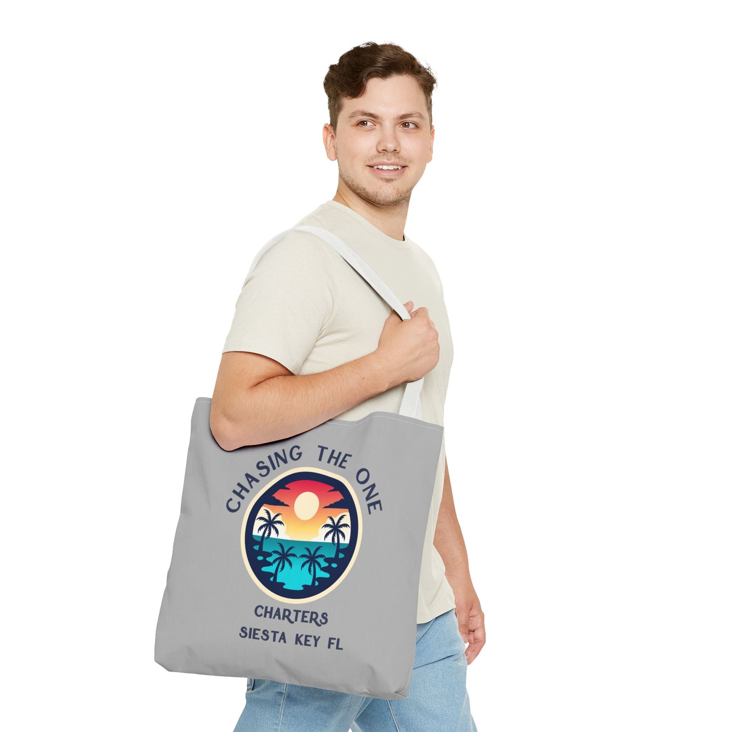 Beach Bag, Tote Bag with Tropical Sunset Design, Beach Tote, Vacation Accessory, Eco-Friendly Bag, Gift for Travelers, Summer Bag