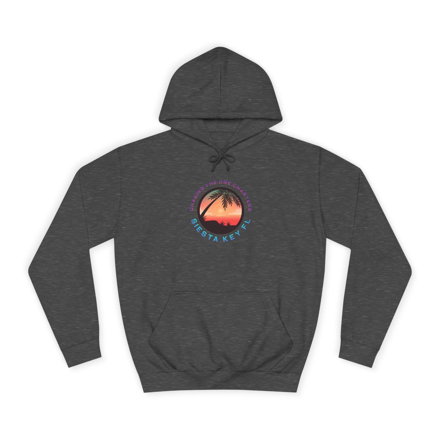 Sunset Palm Unisex College Hoodie, Cozy Casual Wear, Beach Lovers Gift, Summer Vibes, College Apparel, Cozy Hoodie