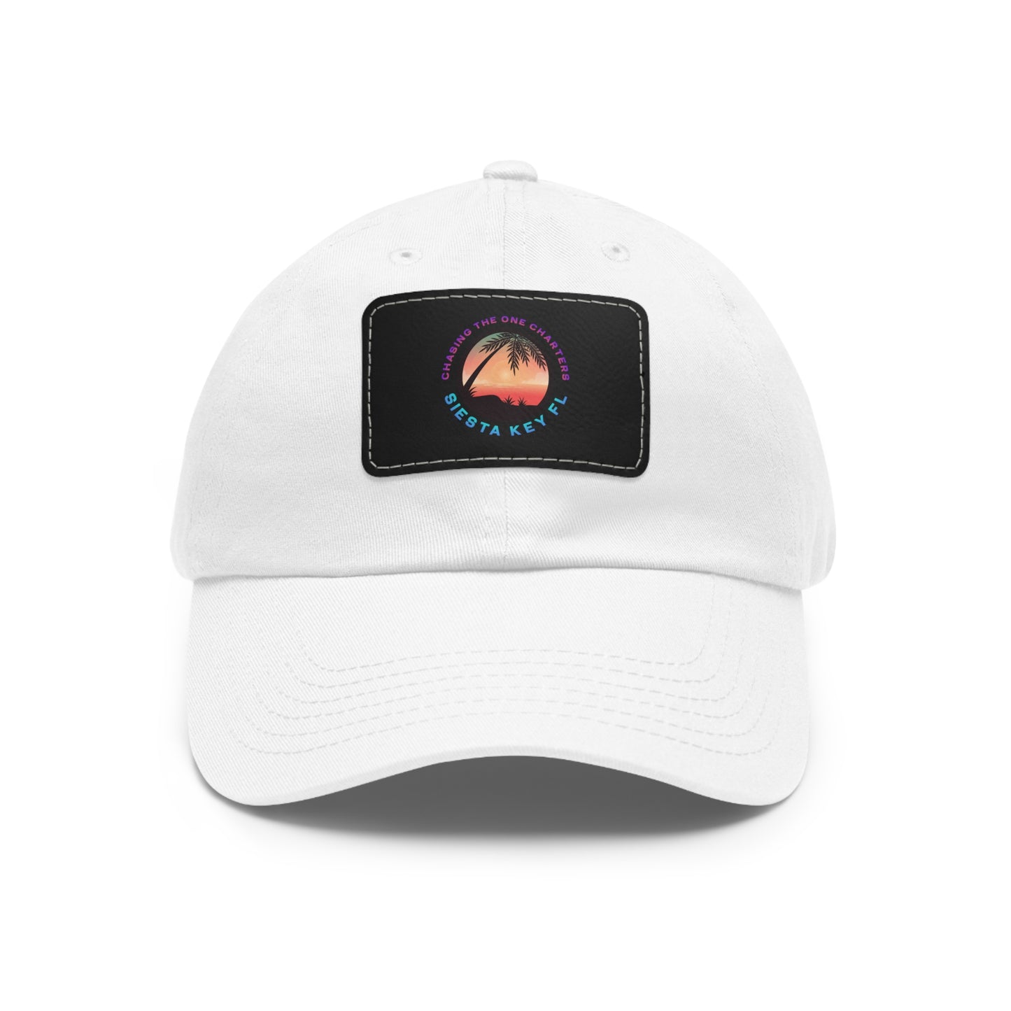 Beach Vibes Hat, Leather Patch Hat - Beachwear Gift, Outdoor Casual Cap, Vacation Accessory, Quality Relaxed Fit