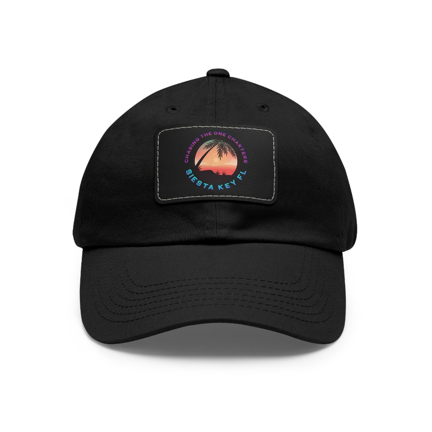 Beach Vibes Hat, Casual Summer Cap, Leather Patch Hat, Outdoor Fashion, Stylish Gift for Dad