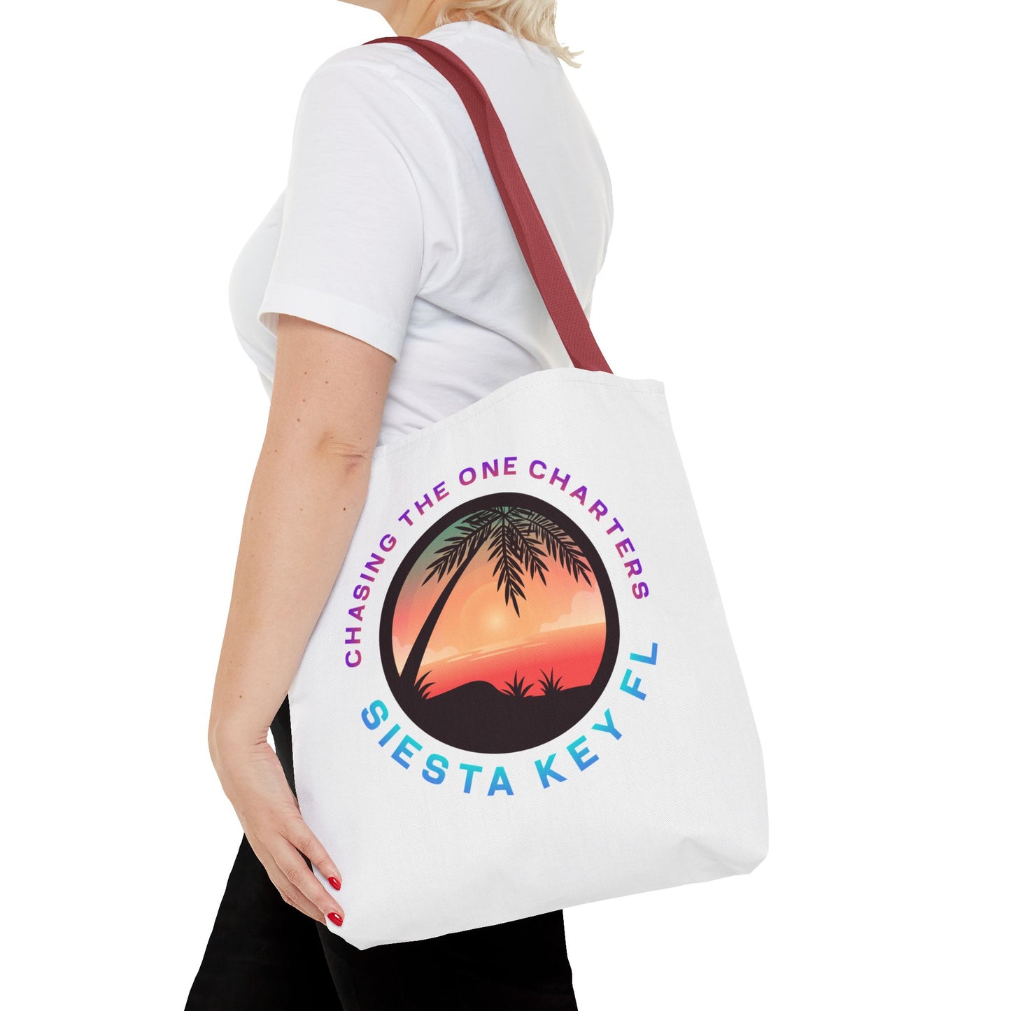 Beach Bag, Siesta Key Sunsets Tote Bag, Travel Tote, Gift for Beach Lovers, Vacation Essential, AOP Design