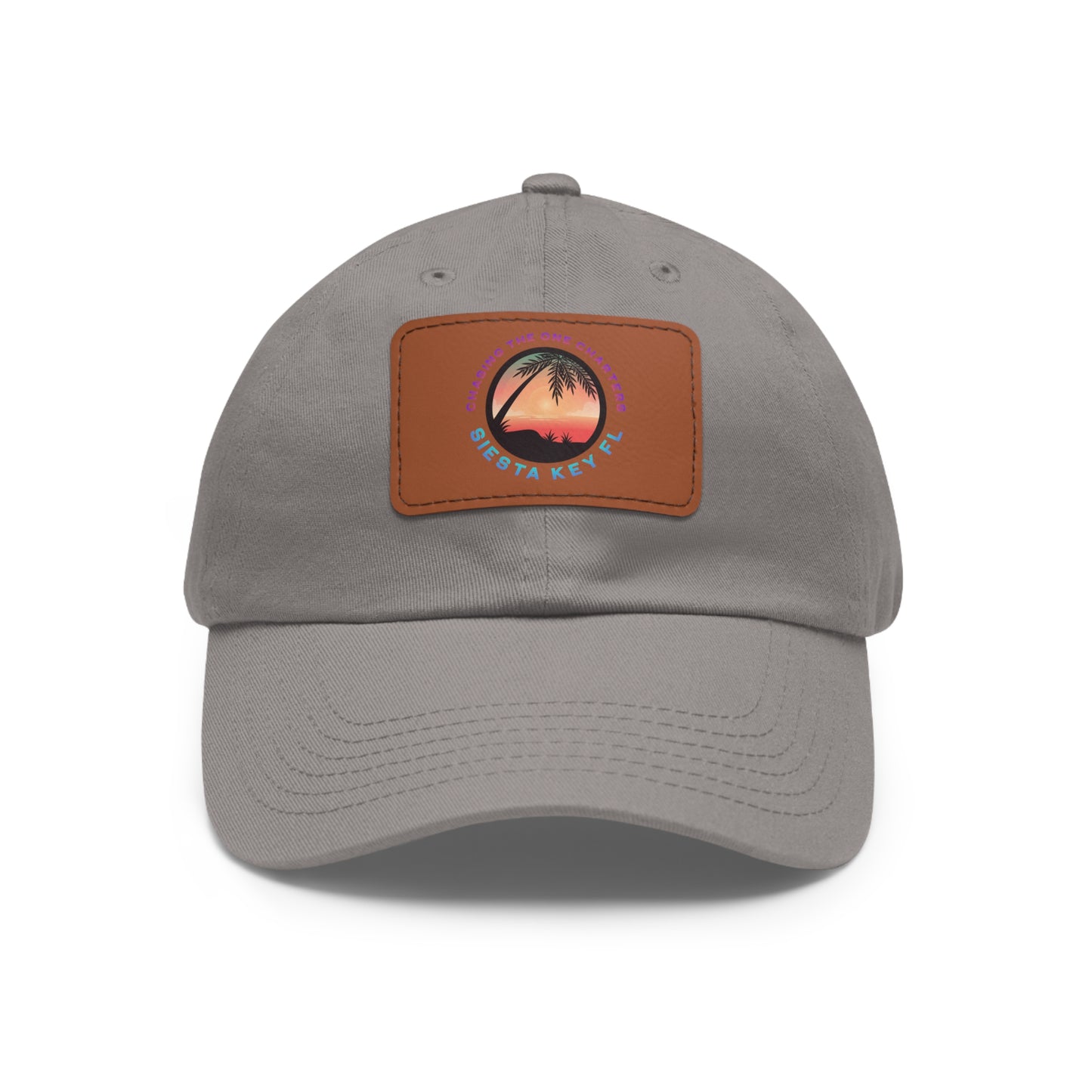 Beach Vibes Hat, Casual Summer Cap, Leather Patch Hat, Outdoor Fashion, Stylish Gift for Dad
