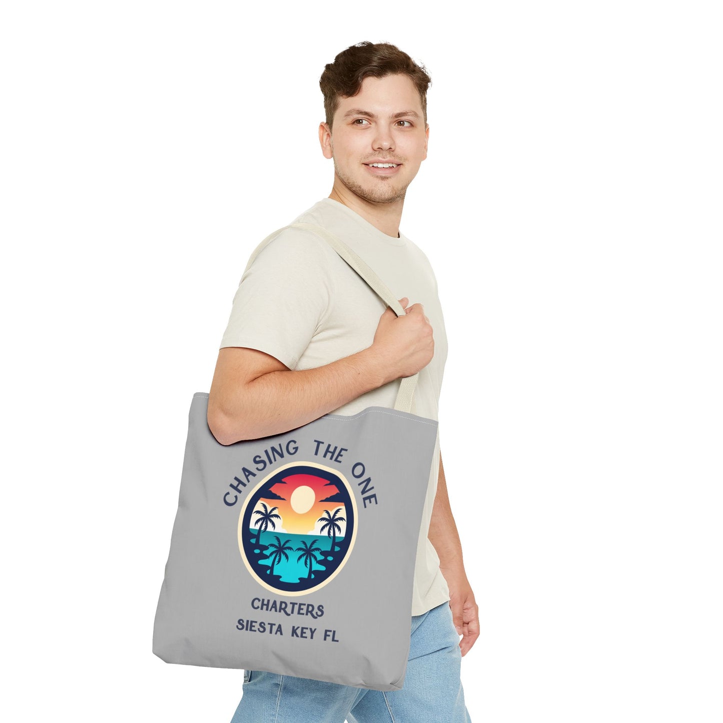 Beach Bag, Tote Bag with Tropical Sunset Design, Beach Tote, Vacation Accessory, Eco-Friendly Bag, Gift for Travelers, Summer Bag