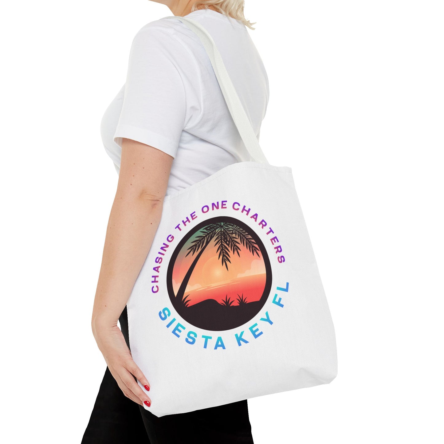 Beach Bag, Siesta Key Sunsets Tote Bag, Travel Tote, Gift for Beach Lovers, Vacation Essential, AOP Design