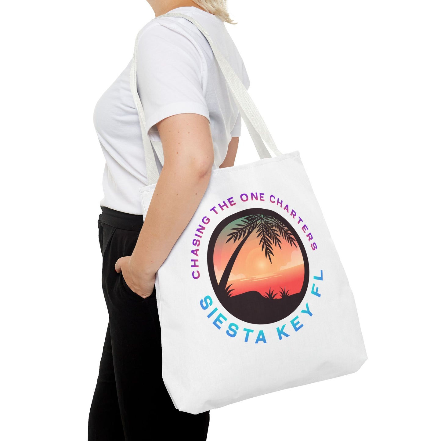 Beach Bag, Siesta Key Sunsets Tote Bag, Travel Tote, Gift for Beach Lovers, Vacation Essential, AOP Design