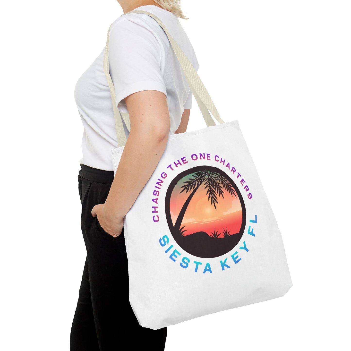 Beach Bag, Siesta Key Sunsets Tote Bag, Travel Tote, Gift for Beach Lovers, Vacation Essential, AOP Design