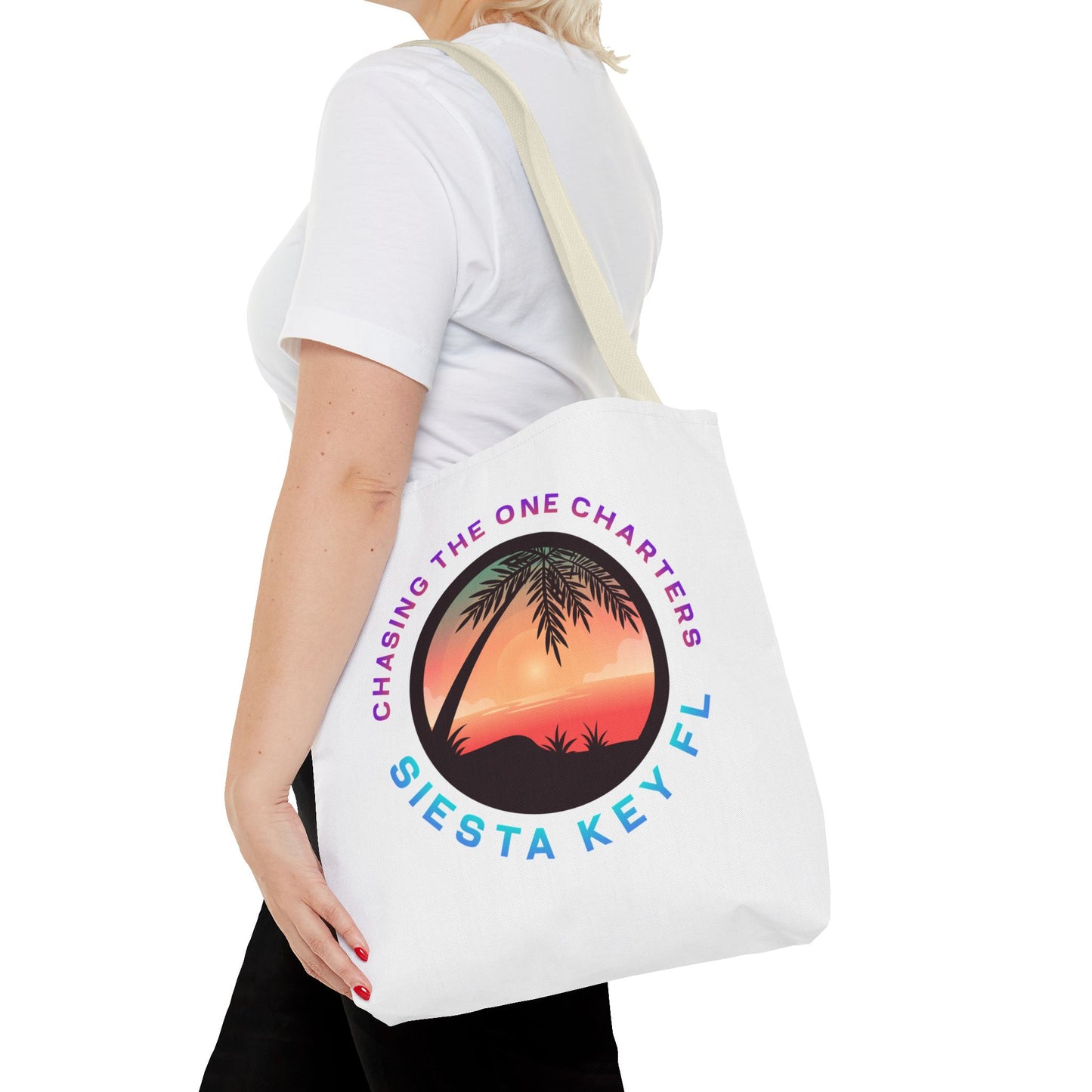 Beach Bag, Siesta Key Sunsets Tote Bag, Travel Tote, Gift for Beach Lovers, Vacation Essential, AOP Design