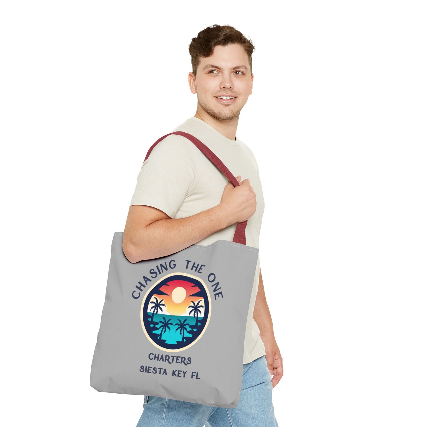 Beach Bag, Tote Bag with Tropical Sunset Design, Beach Tote, Vacation Accessory, Eco-Friendly Bag, Gift for Travelers, Summer Bag