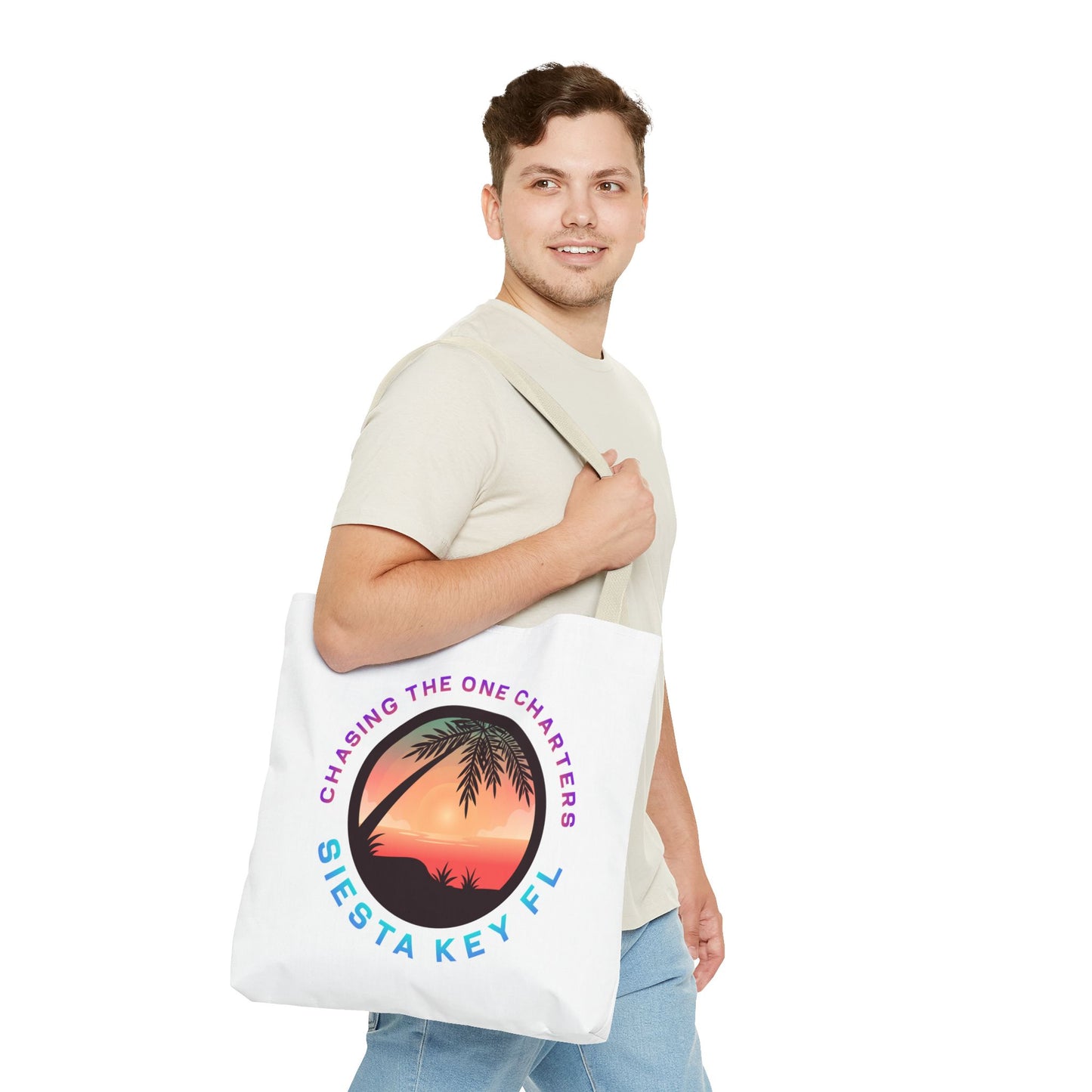 Beach Bag, Siesta Key Sunsets Tote Bag, Travel Tote, Gift for Beach Lovers, Vacation Essential, AOP Design