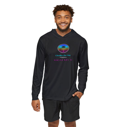 Men's Sports Hoodie, UPF +50 sun protection for outdoor use Men's Sports Warmup Hoodie with Tropical Vibe, Summer Beachwear, Activewear for Men, Vacation Apparel, Gift for Him
