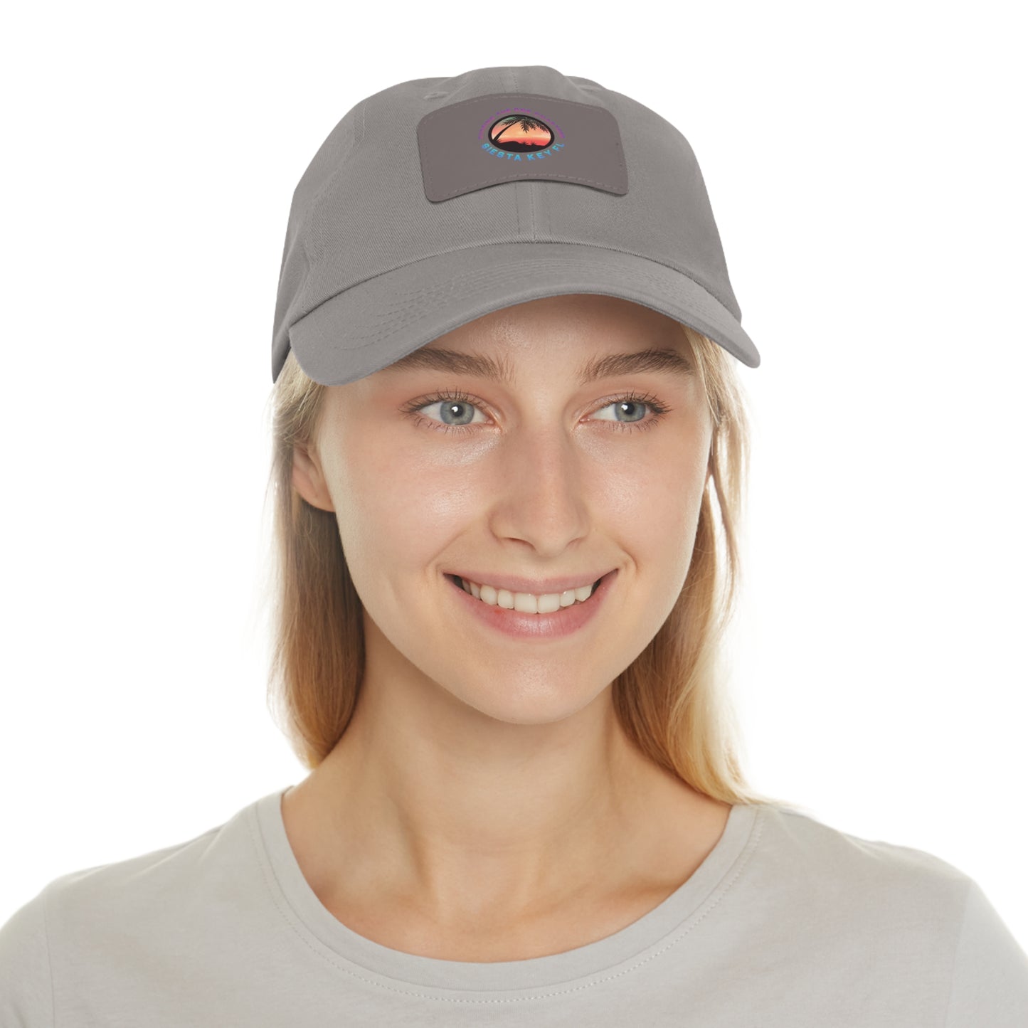 Beach Vibes Hat, Leather Patch Hat - Beachwear Gift, Outdoor Casual Cap, Vacation Accessory, Quality Relaxed Fit