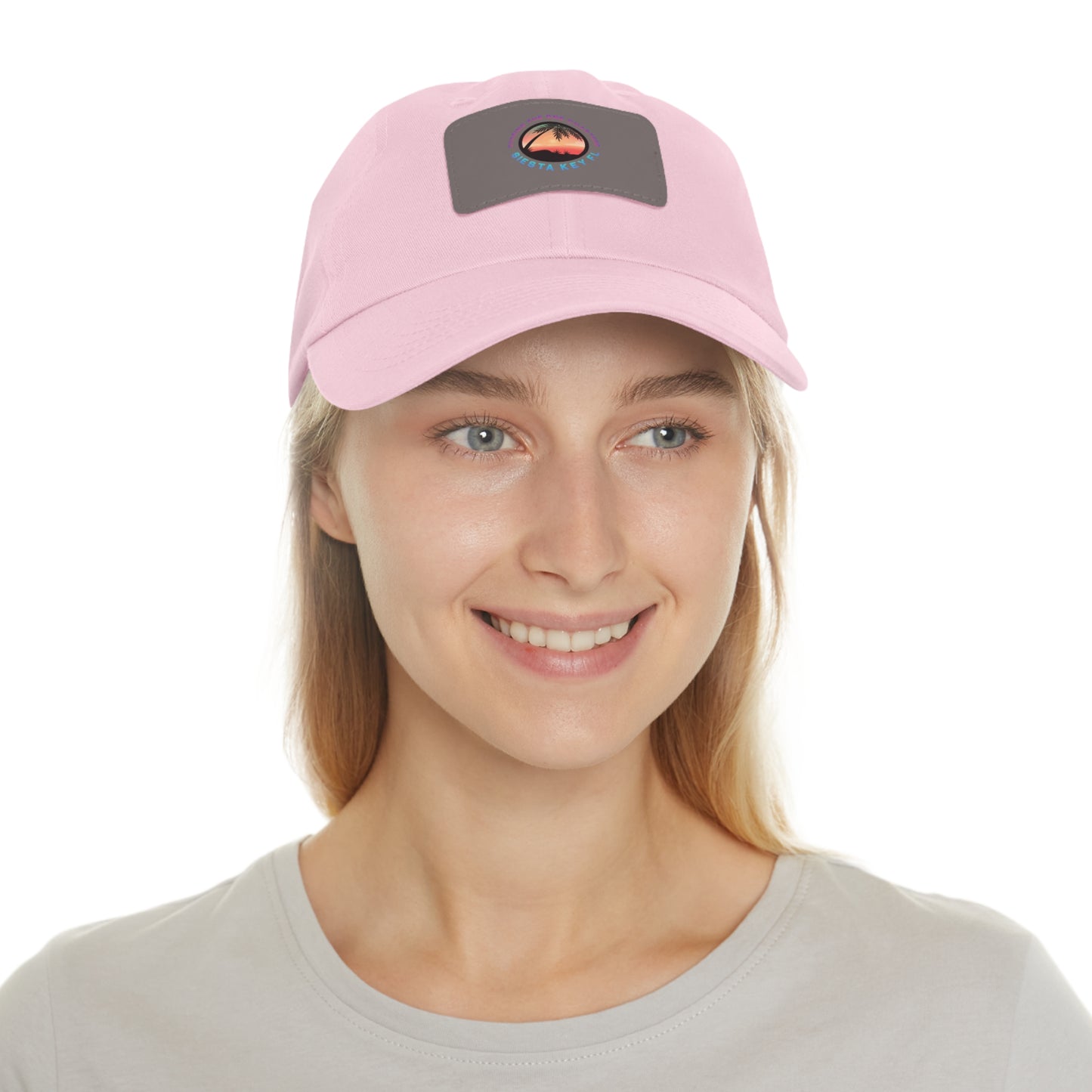 Beach Vibes Hat, Leather Patch Hat - Beachwear Gift, Outdoor Casual Cap, Vacation Accessory, Quality Relaxed Fit
