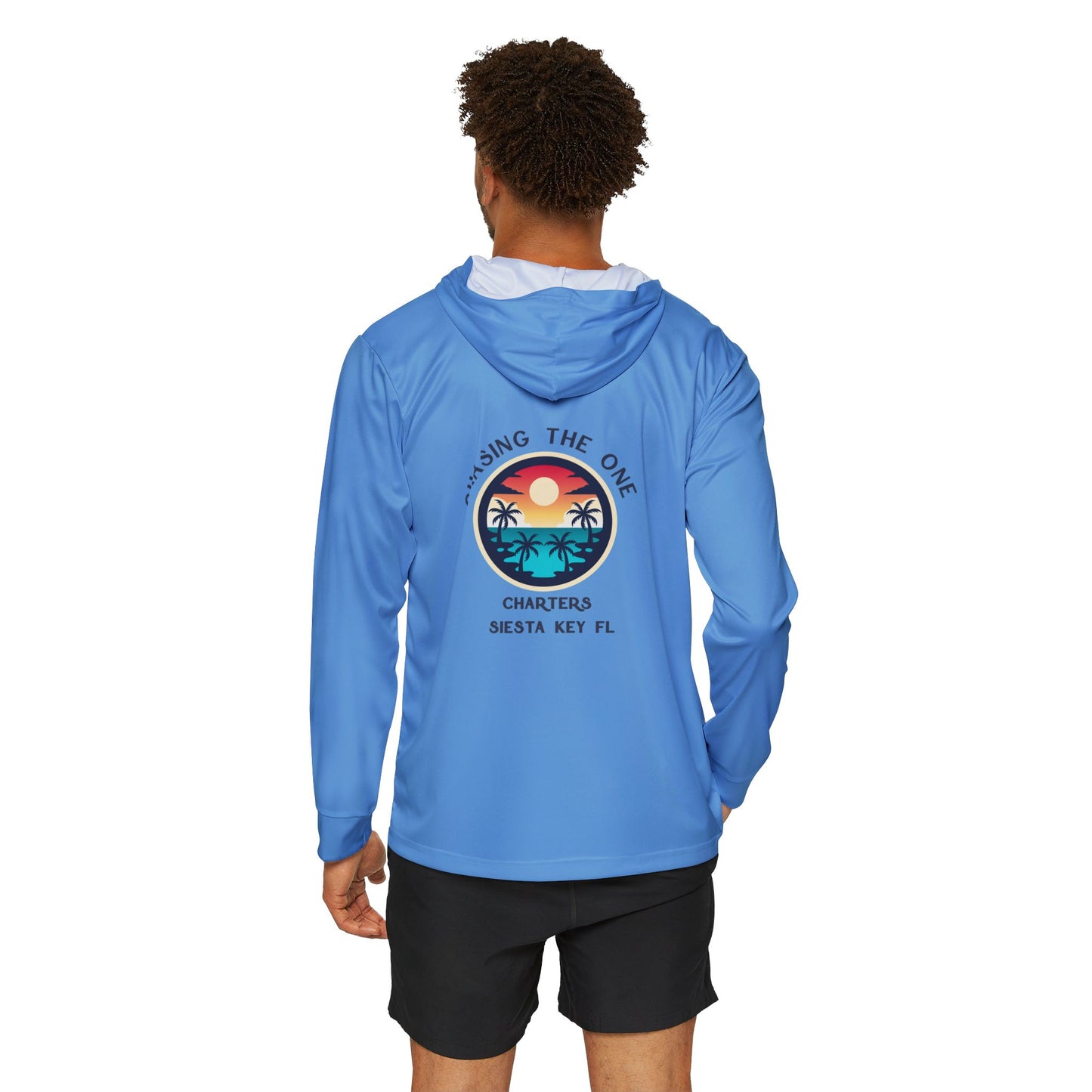 Men's Sports Hoodie, UPF +50 sun protection for outdoor use Men's Sports Warmup Hoodie with Tropical Vibe, Summer Beachwear, Activewear for Men, Vacation Apparel, Gift for Him