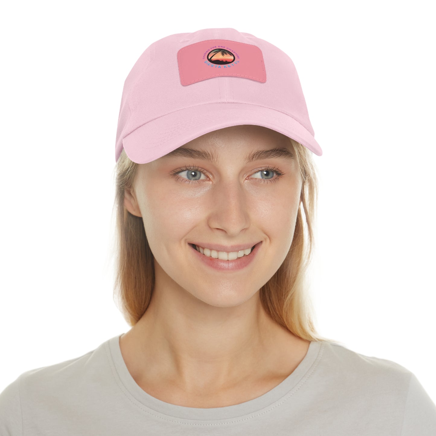 Beach Vibes Hat, Leather Patch Hat - Beachwear Gift, Outdoor Casual Cap, Vacation Accessory, Quality Relaxed Fit