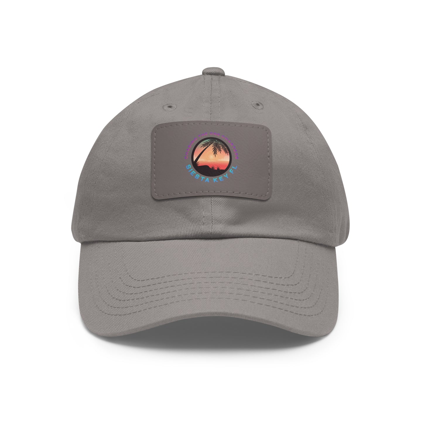 Beach Vibes Hat, Leather Patch Hat - Beachwear Gift, Outdoor Casual Cap, Vacation Accessory, Quality Relaxed Fit