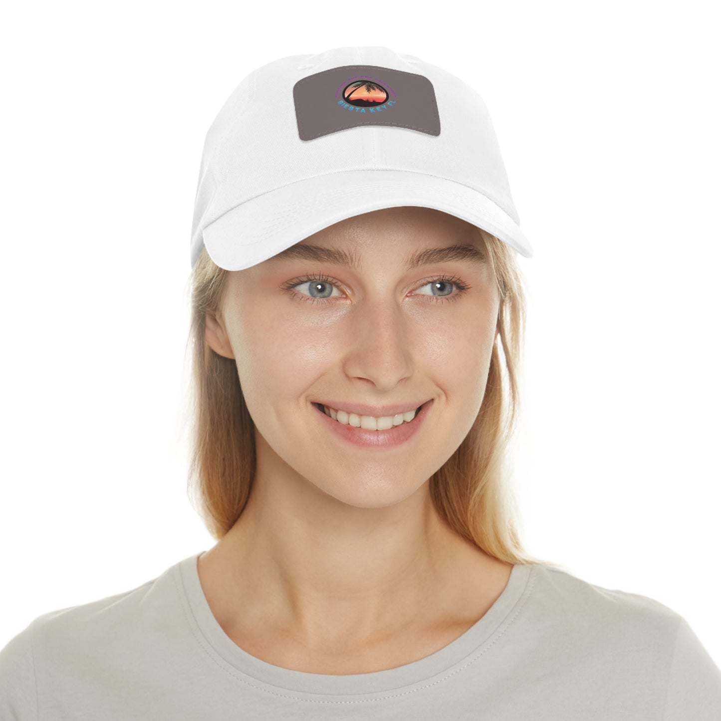 Beach Vibes Hat, Leather Patch Hat - Beachwear Gift, Outdoor Casual Cap, Vacation Accessory, Quality Relaxed Fit
