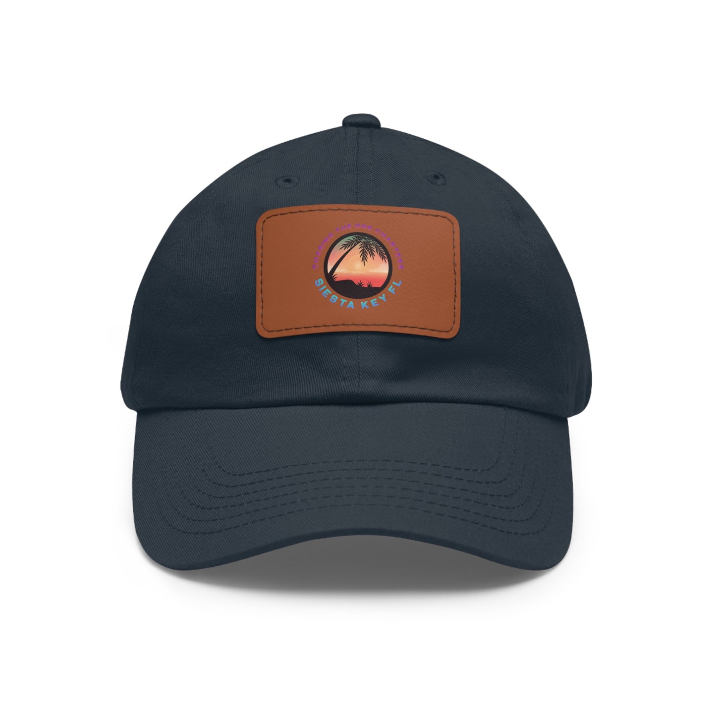 Beach Vibes Hat, Leather Patch Hat - Beachwear Gift, Outdoor Casual Cap, Vacation Accessory, Quality Relaxed Fit