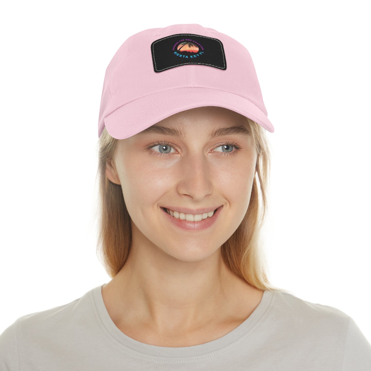 Beach Vibes Hat, Leather Patch Hat - Beachwear Gift, Outdoor Casual Cap, Vacation Accessory, Quality Relaxed Fit