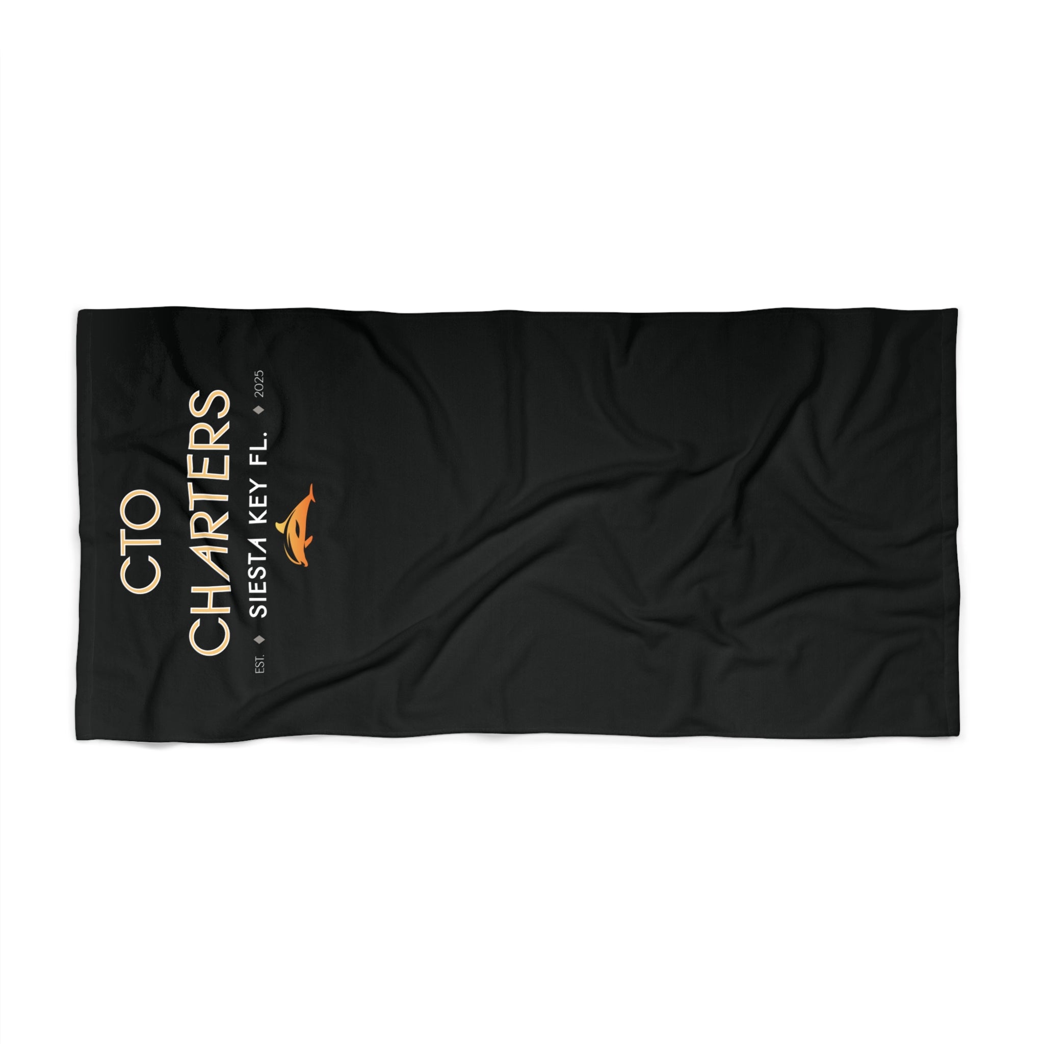 Beach Towel - CTO Charters Siesta Key FL Logo Beach Towel