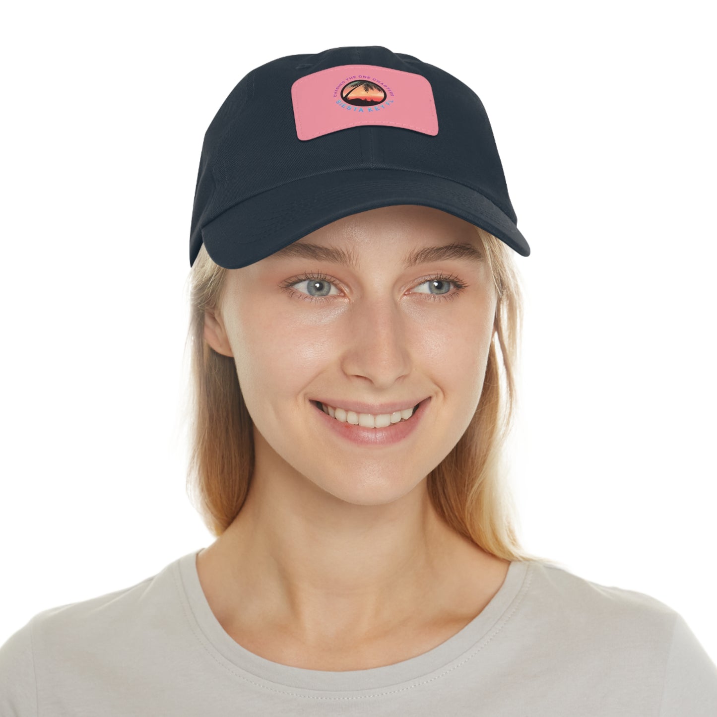 Beach Vibes Hat, Leather Patch Hat - Beachwear Gift, Outdoor Casual Cap, Vacation Accessory, Quality Relaxed Fit