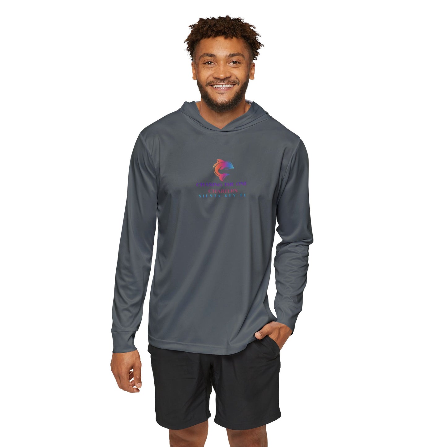 Men's Sports Hoodie, UPF +50 sun protection for outdoor use Men's Sports Warmup Hoodie with Tropical Vibe, Summer Beachwear, Activewear for Men, Vacation Apparel, Gift for Him