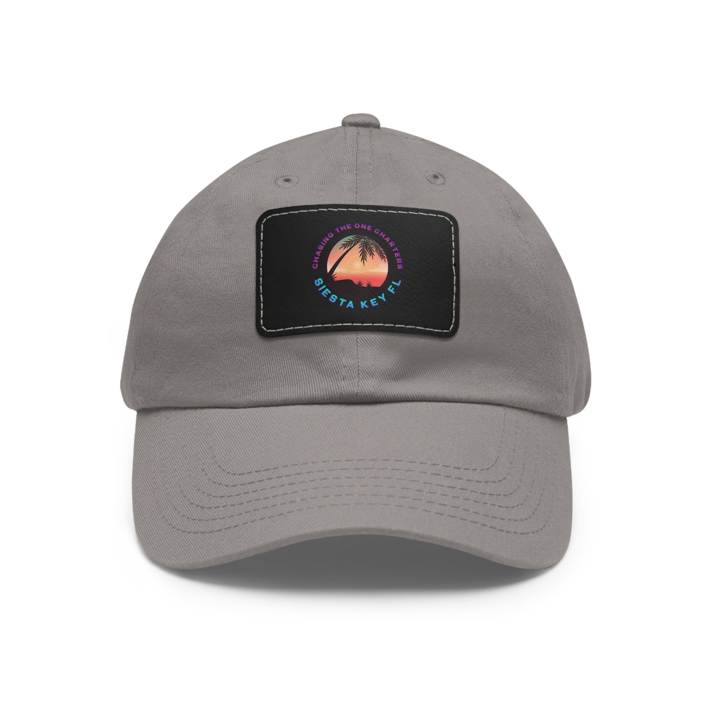 Beach Vibes Hat, Leather Patch Hat - Beachwear Gift, Outdoor Casual Cap, Vacation Accessory, Quality Relaxed Fit
