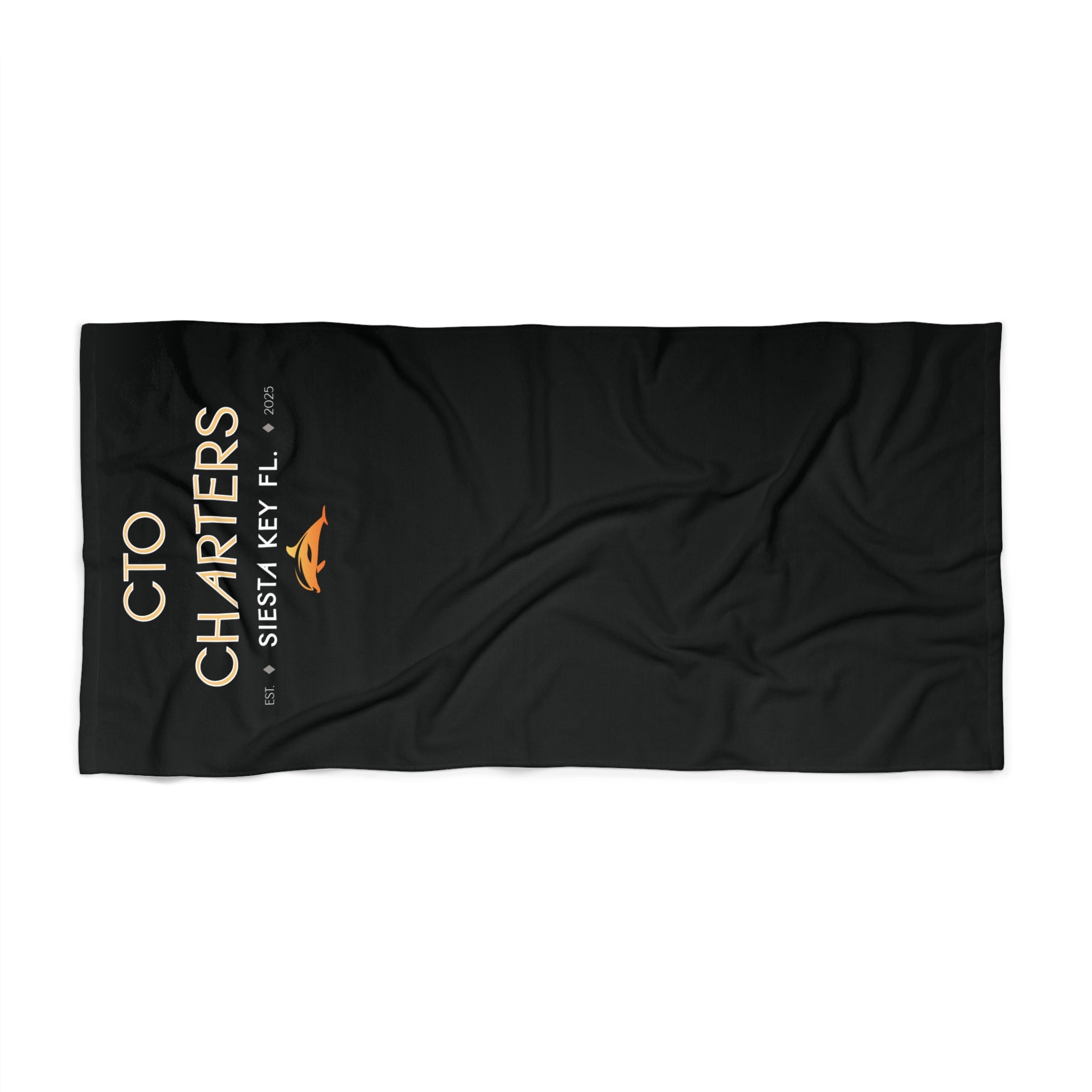 Beach Towel - CTO Charters Siesta Key FL Logo Beach Towel