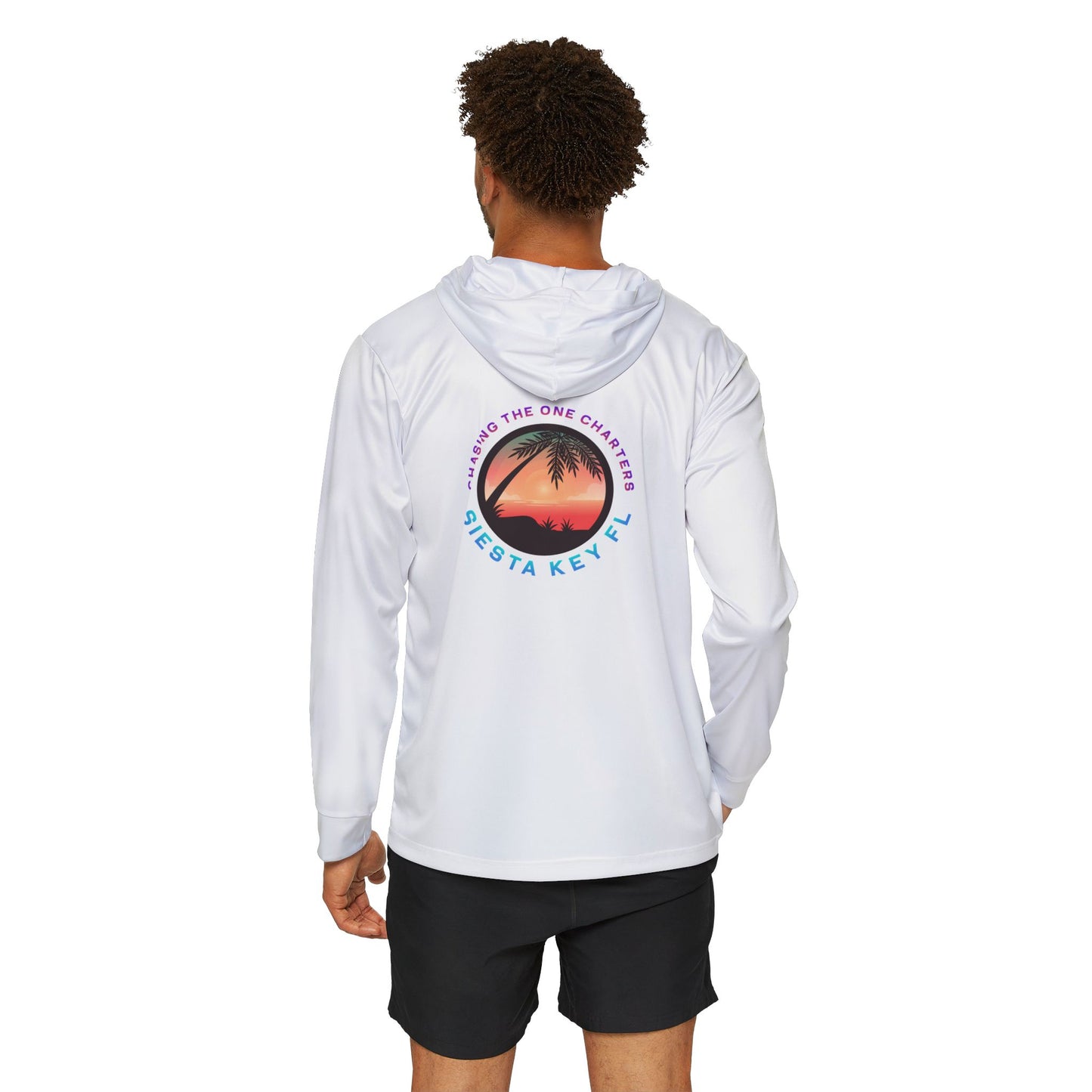 Men's Sports Hoodie, UPF +50 sun protection for outdoor use Men's Sports Warmup Hoodie with Tropical Vibe, Summer Beachwear, Activewear for Men, Vacation Apparel, Gift for Him