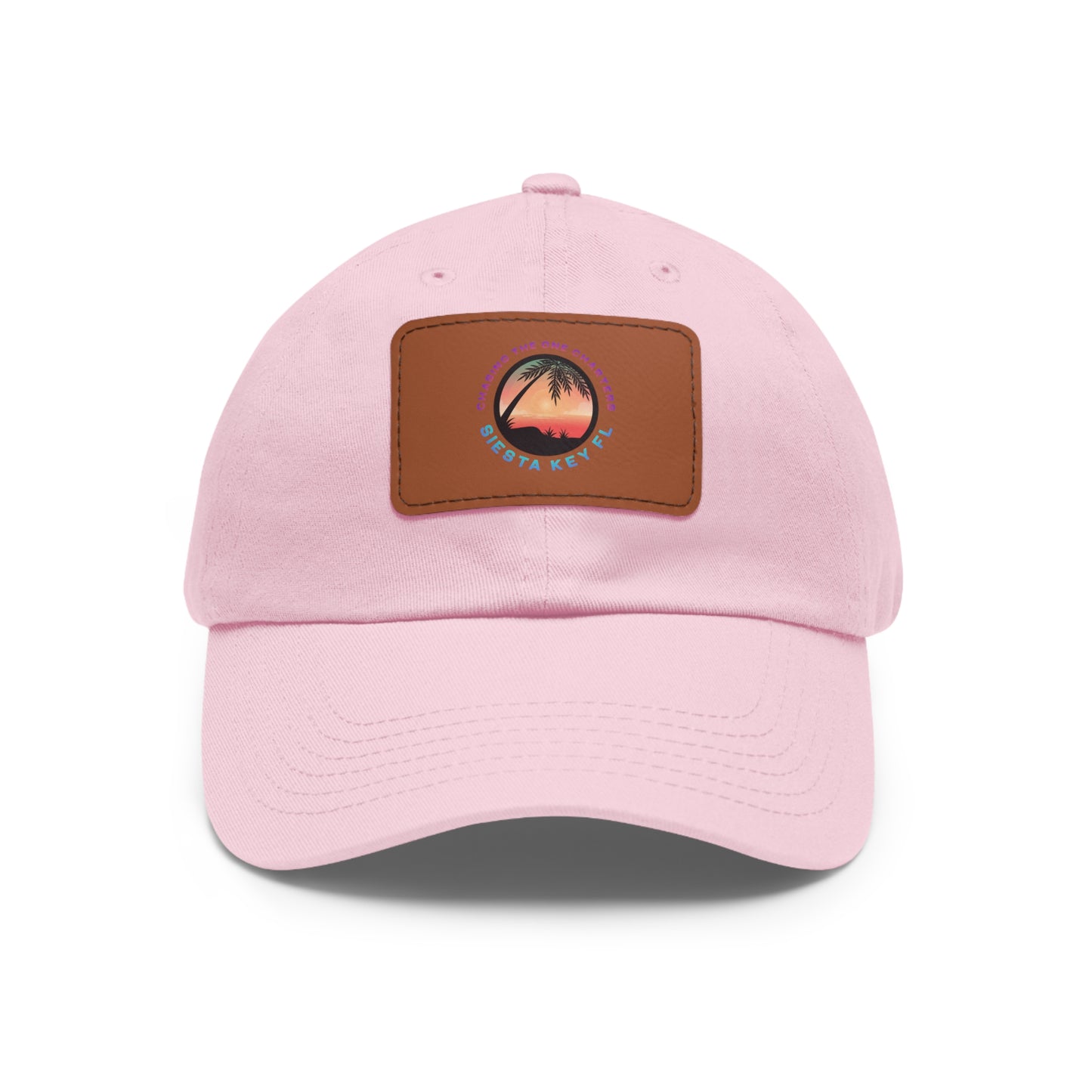 Beach Vibes Hat, Leather Patch Hat - Beachwear Gift, Outdoor Casual Cap, Vacation Accessory, Quality Relaxed Fit