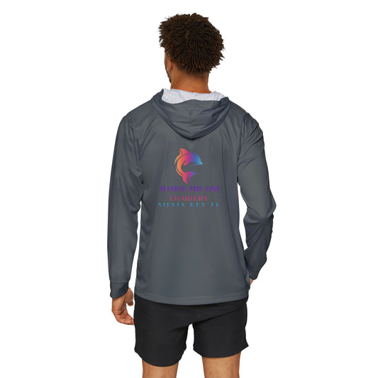 Men's Sports Hoodie, UPF +50 sun protection for outdoor use Men's Sports Warmup Hoodie with Tropical Vibe, Summer Beachwear, Activewear for Men, Vacation Apparel, Gift for Him