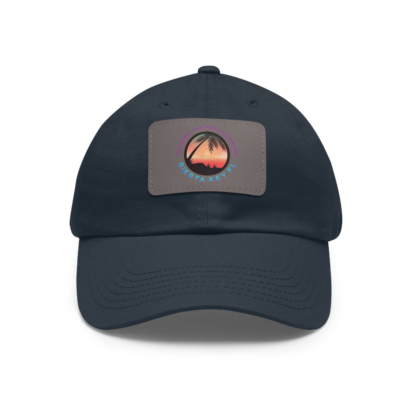 Beach Vibes Hat, Casual Summer Cap, Leather Patch Hat, Outdoor Fashion, Stylish Gift for Dad
