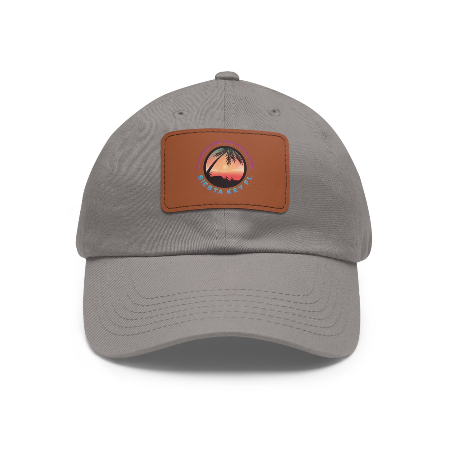 Beach Vibes Hat, Leather Patch Hat - Beachwear Gift, Outdoor Casual Cap, Vacation Accessory, Quality Relaxed Fit