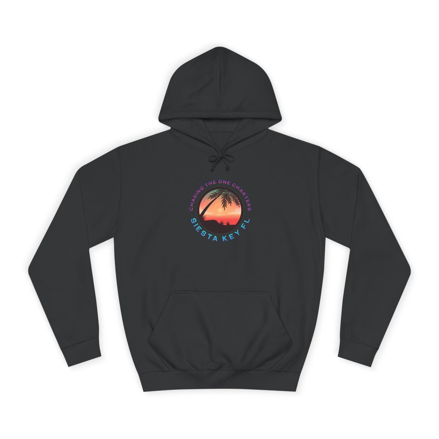 Sunset Palm Unisex College Hoodie, Cozy Casual Wear, Beach Lovers Gift, Summer Vibes, College Apparel, Cozy Hoodie
