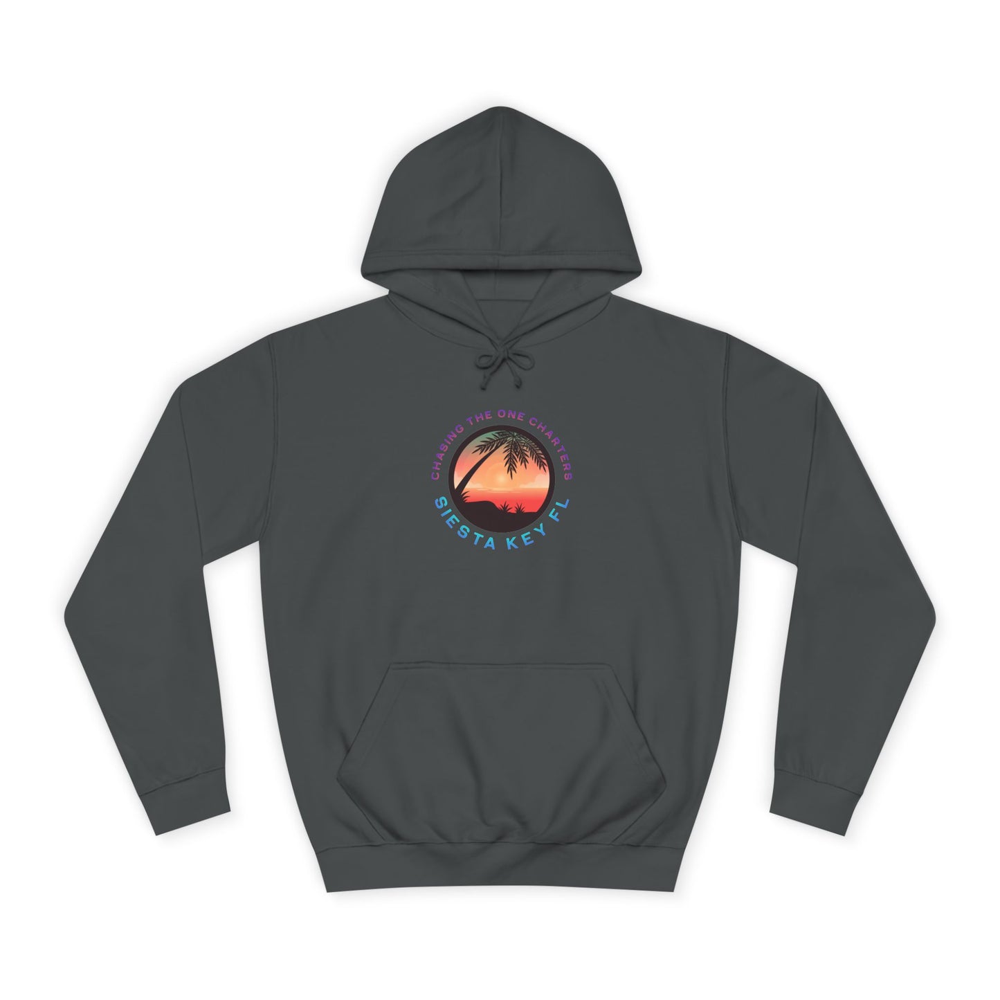Sunset Palm Unisex College Hoodie, Cozy Casual Wear, Beach Lovers Gift, Summer Vibes, College Apparel, Cozy Hoodie