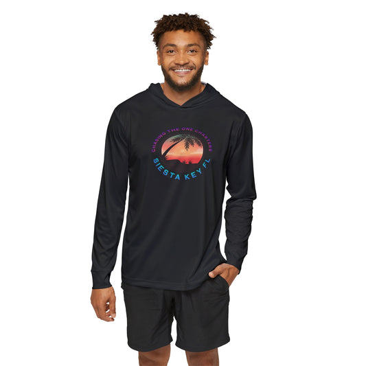 Men's Sports Hoodie, UPF +50 sun protection for outdoor use Men's Sports Warmup Hoodie with Tropical Vibe, Summer Beachwear, Activewear for Men, Vacation Apparel, Gift for Him