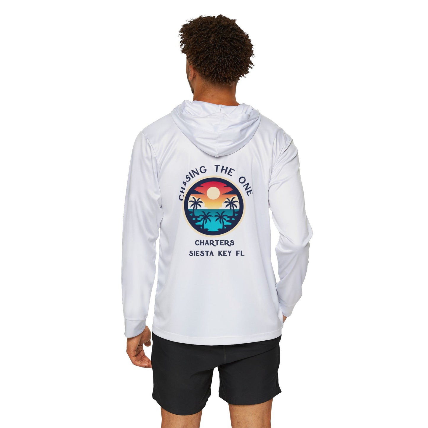 Men's Sports Hoodie, UPF +50 sun protection for outdoor use Men's Sports Warmup Hoodie with Tropical Vibe, Summer Beachwear, Activewear for Men, Vacation Apparel, Gift for Him