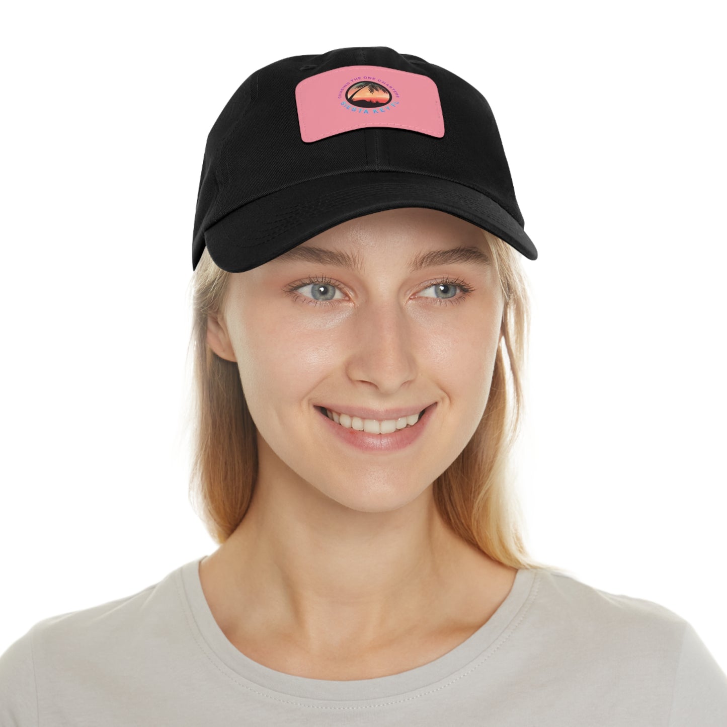 Beach Vibes Hat, Leather Patch Hat - Beachwear Gift, Outdoor Casual Cap, Vacation Accessory, Quality Relaxed Fit