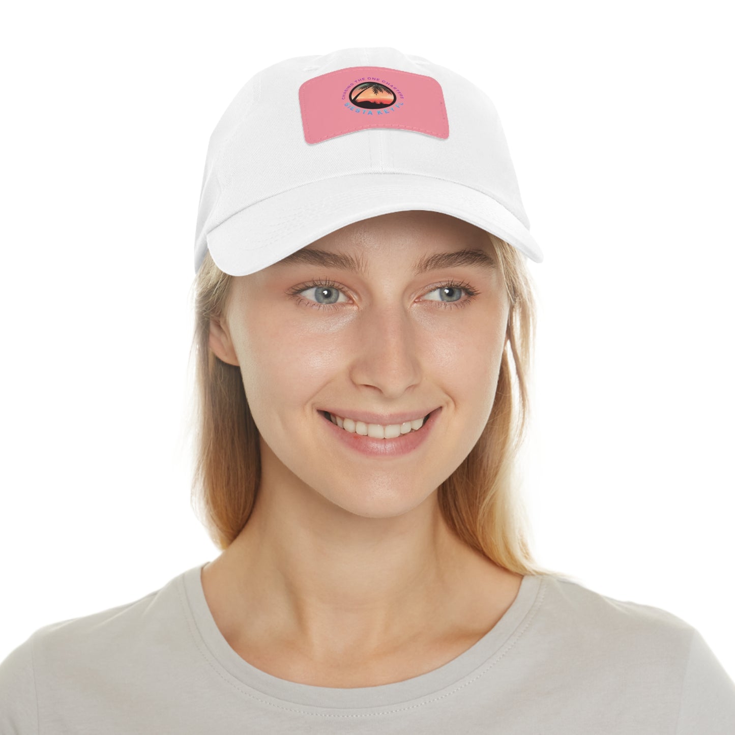 Beach Vibes Hat, Leather Patch Hat - Beachwear Gift, Outdoor Casual Cap, Vacation Accessory, Quality Relaxed Fit