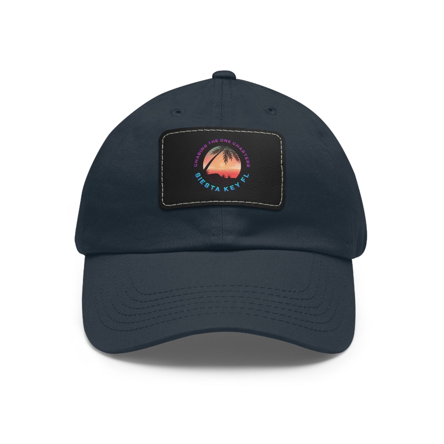 Beach Vibes Hat, Leather Patch Hat - Beachwear Gift, Outdoor Casual Cap, Vacation Accessory, Quality Relaxed Fit