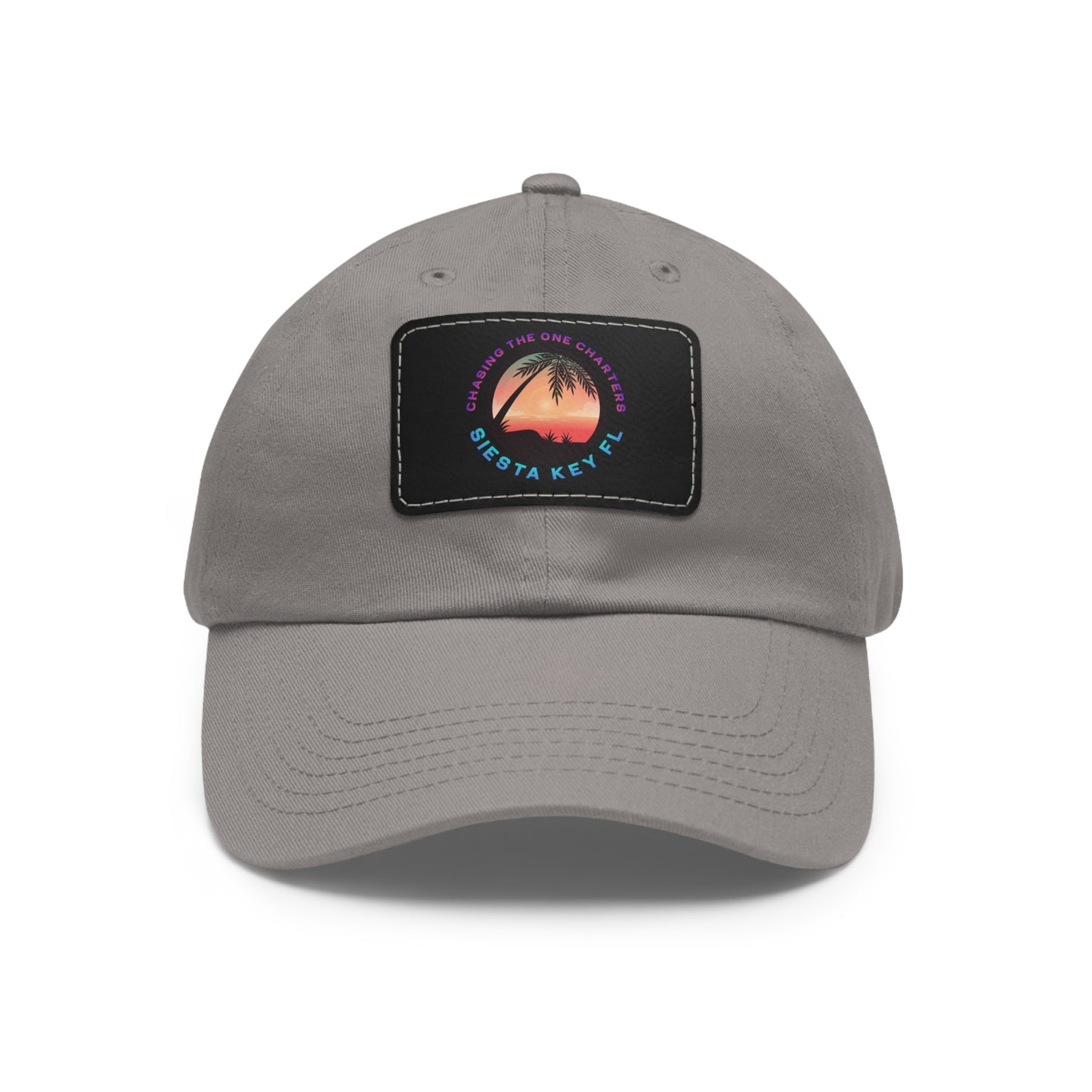 Beach Vibes Hat, Casual Summer Cap, Leather Patch Hat, Outdoor Fashion, Stylish Gift for Dad
