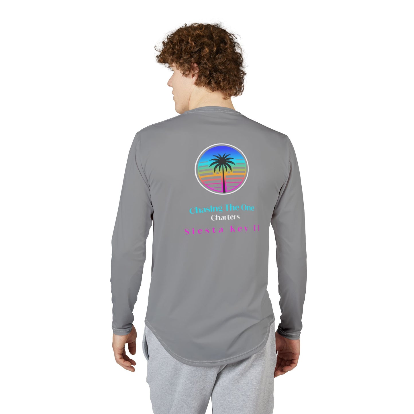 Men's UV Protection Long Sleeve Shirt - Tropical Vibe, Beach Apparel, Summer Essentials, Travel Gear, Gift for Him