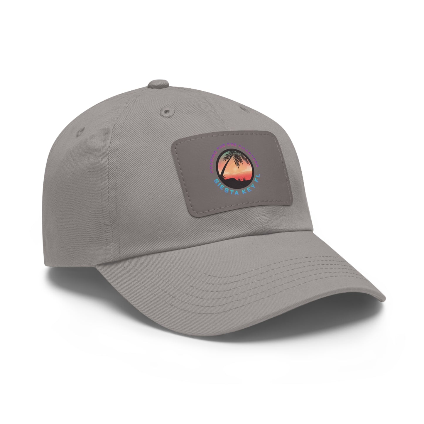 Beach Vibes Hat, Leather Patch Hat - Beachwear Gift, Outdoor Casual Cap, Vacation Accessory, Quality Relaxed Fit