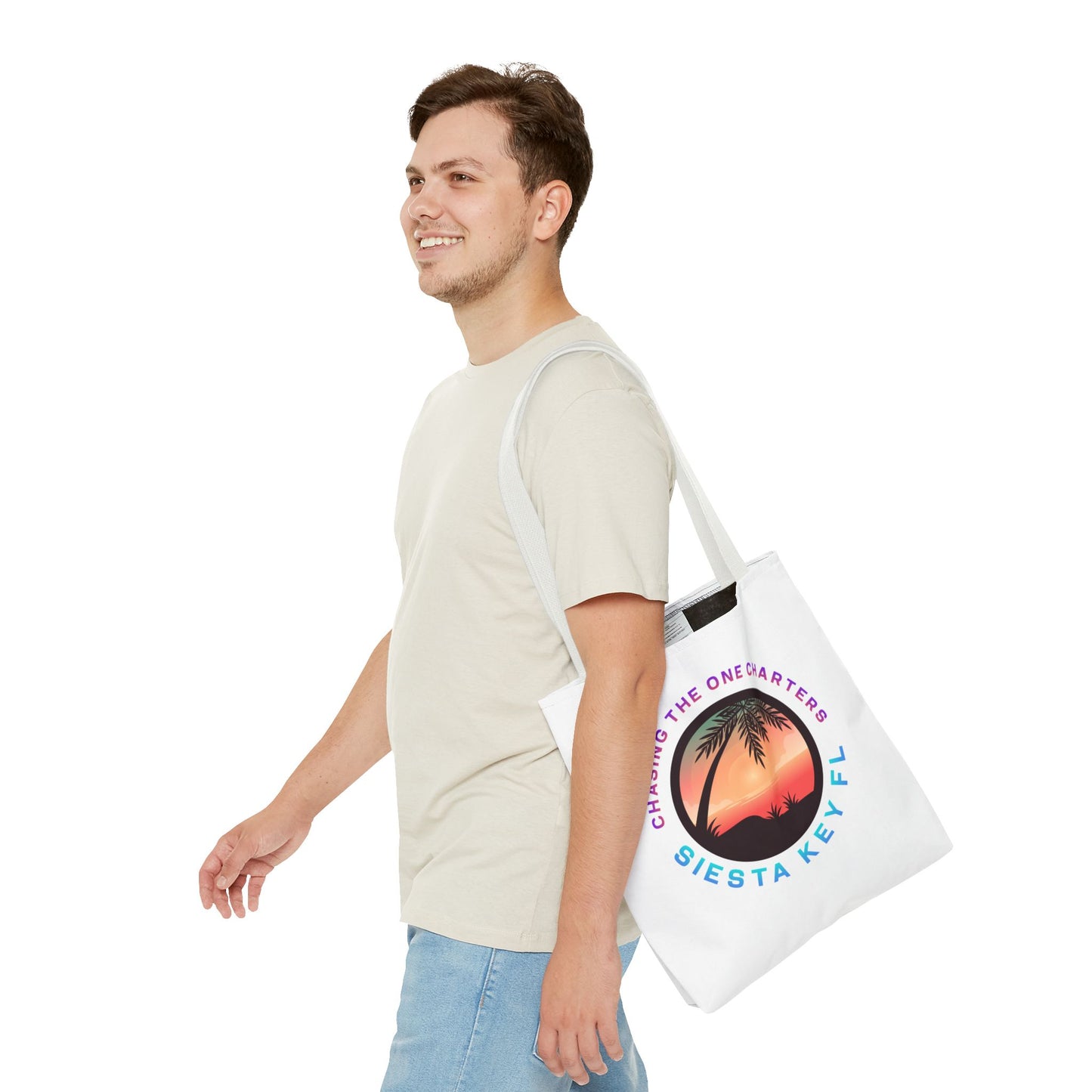 Beach Bag, Siesta Key Sunsets Tote Bag, Travel Tote, Gift for Beach Lovers, Vacation Essential, AOP Design